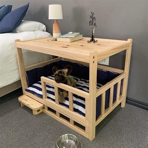 steel dog box plans|diy dog bedside table.